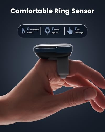 Vibeat Oxylink Wearable Pulse Oximeter - Bluetooth Oxygen Meter with Audio Notification, Rechargeable Finger Blood Oxygen Monitor for Continuous Tracking with Free App - Thumbnail 6