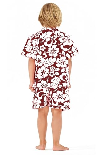 Image of Boys' Aloha Luau Shirt Cabana Set in Signature Prints | 100% Cotton; Button Front Shirt; Signature Tropical Prints; Lightweight Comfort; Vacation Ready