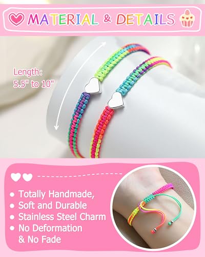 PINKDODO 2 Matching Heart Bracelet for Best Friends Gifts4