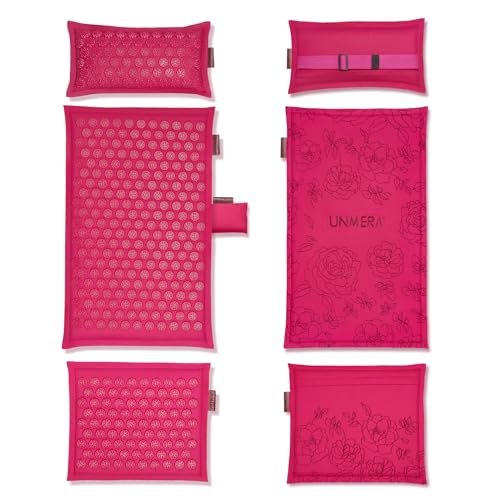 UNMERA Acupressure Mat and Pillow Set,Natural Premium Linen & Coconut