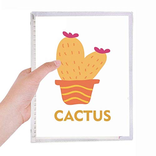 Carnet de notes cactus orange à spirale rechargeable pour le bureau et les cours