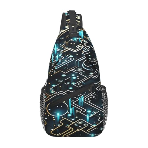 Morrales de senderismo tipo sling para mujeres y hombres, negro miniatura 2