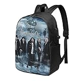  Oudrspo Mago De Metal Oz Laptop Backpack, Travel Business Backpack for Men with USB Charging Port,College Fits Up to 17 Inch Notebook Computer Back Pack Bag