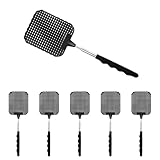 Fysaran Fliegenklatsche, Fliegenklatsche Stabil Mückenklatsche Ausziehbar Fliegenklatschen Mückenklatsche für Verwendet Um Fliegen Wespen Mücken 6 Stück