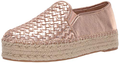 Sam Edelman Women's Catherine Espadrille Platform, Blush Gold Metallic Leather, 10 M US