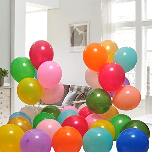 Image of 300 Pcs 12 Inch Balloons 15 Kinds Colors Latex Colorful Party Balloon Bulk for Various Party Events Decorations