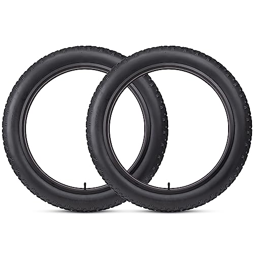 2 Pack 20" Fat Bike Tires 20 X 4.0 Compatible With 20 X 4.0 Mountain Bike Fat Tires(Black) #TOP5