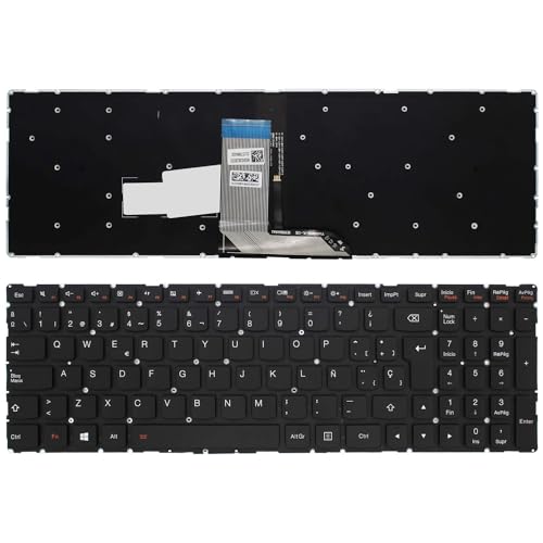 Portatil Movil - Tastiera Compatibile Con Notebook Lenovo Ideapad Yoga 700-15Isk Nero Retroilluminato