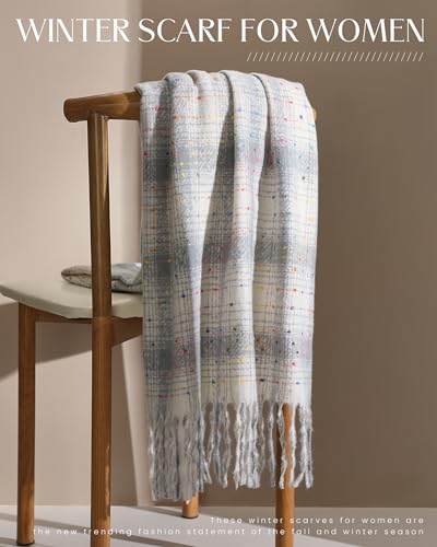 Scarf for Women - Premium Blanket Scarf for Women Winter, Cozy Fashion Scarves Winter Accessory 78.7"x24.8"3