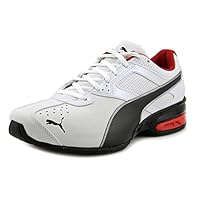 PUMA Men's Tazon 6 Fracture FM Cross-Trainer Shoe, White/Black/Silver, US 7