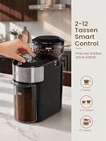 Wancle Kaffeemühle – Einstellbare Kaffeemühle mit 28 Mahlgradeinstellungen - präzises Mahlen für 2-12 Tassen - Für Espresso, Tropfkaffee und French Press - Kaffeebohnen mit sauberer Bürste - kompakt – Ansicht 2