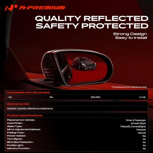 A-Premium Pair (2) Driver and Passenger Side Power Door Mirror by A-Premium - Used condition - Image 2