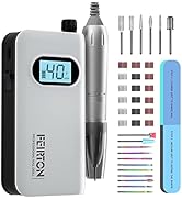 Electric Nail Drill, Portable Nail Drill Kit Rechargeable 40000 RPM Electric Professional Cordles...
