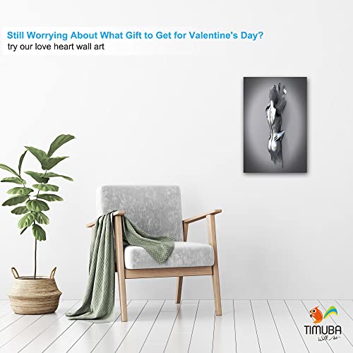Timuba Canvas Wall Art - 3D Wall Art Decor, Abstract Figure Sculpture Canvas Painting Hanging, 3D Metal Sculpture Effect Art Pictures For Living Room Bedroom Decoration 12X18 Inches #TOP2