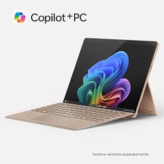 Microsoft Surface Pro (alimentatore incluso) | Copilot+ PC | 13” Touchscreen | Snapdragon® X Plus | 16GB RAM | 512GB SSD |Ultimo modello 11esima edizione | Duna