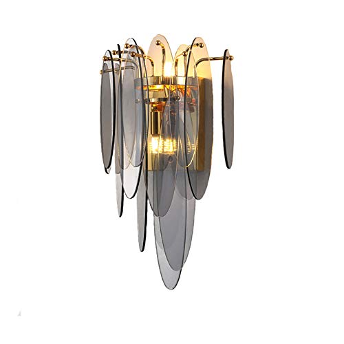 Applique murale design feuille de verre G9 finition luxe doré