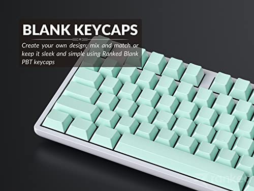 Ranked Zestaw Pustych Nasadek Klawiszy Premium | Grubość 1,4 mm PBT | Cherry Profile dla Klawiatury Mechanicznej (Beach Glass, 139 Klawisze)