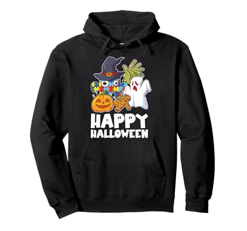 Feliz Halloween Autismo Halloween Disfraz Sudadera con Capucha