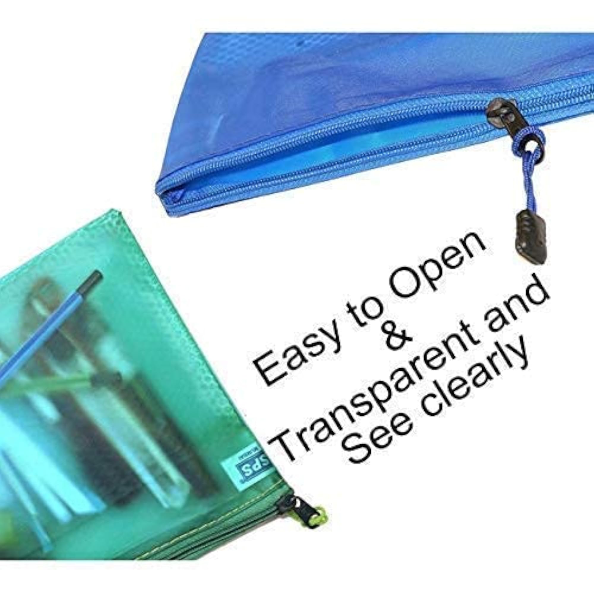 Document Zip Bag Pouch, A5 Large Size for Organising
