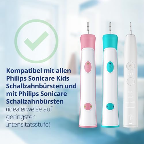 demirdental Ersatzbürsten für Kinder passend für Philips Sonicare Ersatzbürsten Kids, Compact Mini geeignet für 3-6 Jahre, entspricht HX6034 HX6038, Türkis, 8er Set