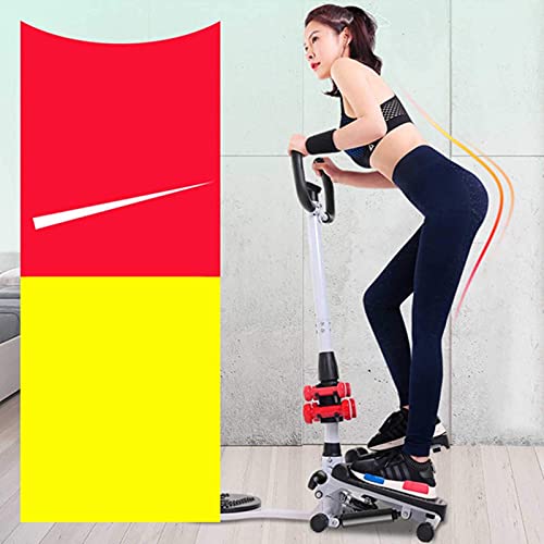 Image of with Resistance Bands Mini Home Hydraulic Stepper with Armrests with LCD Display Multifunction Clim Machine Fitness Equipment Load 100kg Cardio Exercise Antislip Steppers