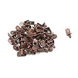 T Tulead Furniture Hardware Metal Shelf Bracket Pegs L-Type Support Brackets Pins Red Bronze,50PCS