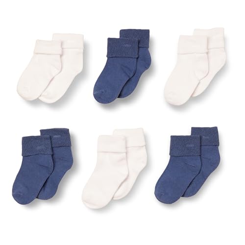 Image of Amazon Essentials Baby Socks, Unisex, Turn Cuff, 6 Pairs