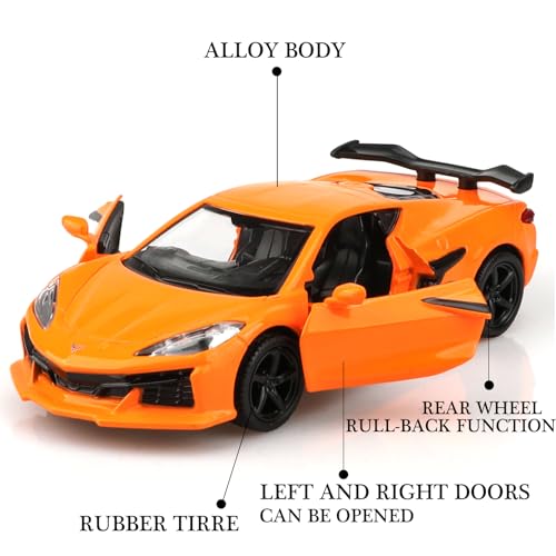 Modelo Chevrolet Corvette C8 1:36 a escala miniatura 3
