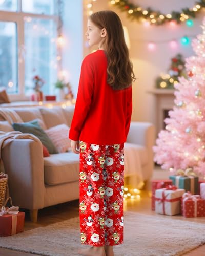 Sylfairy Girls Pajamas Pjs Set Kids Long Sleeve and Pants Casual Girls Sleepwear Lounge Clothes Set Big Kid Size 7-164