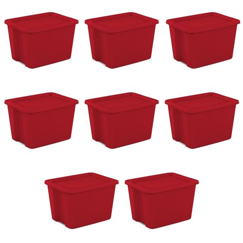 Image of 18 Gallon Plastic Storage Bins with Lids, Large Stackable Tote Containers for Home Organization