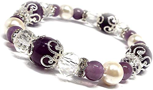 【SION】女子力UP きらきら Lovers'ブレス パワーストーンブレスレット アメジスト 【SION】女子力UP きらきら Lovers'ブレス パワーストーンブレスレット アメジスト