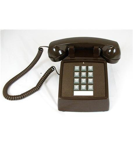 Teléfono con cable Cortelco ITT-2500-V-BR marrón miniatura 1