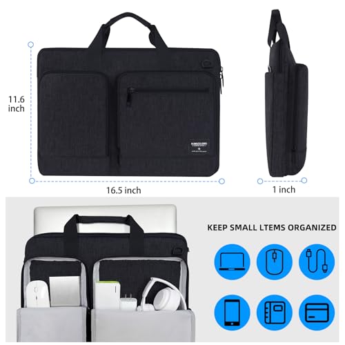 KINGSLONG 17 In Laptop Shoulder Bag Shockproof Computer Messenger Bag with Strap Laptop Briefcase Bag for Travel Work College3