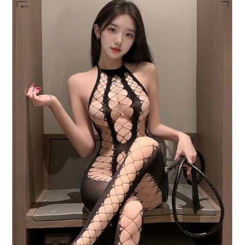 [LIKENNY] ボディストッキング 網タイツ 過激 誘惑 極薄 sm セクシーランジェリー コスプレ 胸の露出 尻の露出 裸の背中 レース えろい下着 ホロウアウト カップル刺激 全身網タイツ 大人用 コスチューム - 画像3