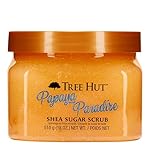Tree Hut Papaya Paradise Shea Sugar Scrub, Exfoliating, Hydrating & Moisturizing Body Scrub with Shea Butter & Nourishing Essential Oils, Smooth & Soften Skin, 18 oz