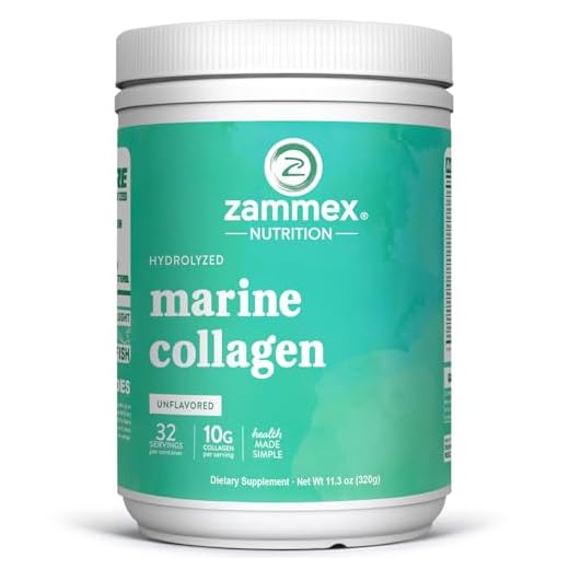 Zammex Marine Collagen Peptides Powder Unflavored, Wild-Caught Fish Collagen Powder, Supports Healthy Skin, Hair, Joints, Type 1 & 3 Collagen Supplement for Women - Easy to Mix. (32 Servings)
