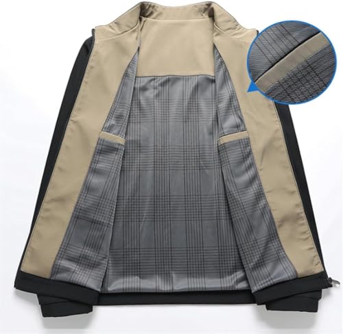 Men's Standing Collar Zipper Casual Jacket, Men Lightweight Business Casual Windbreaker Jacket, Business Leisure Jackets4