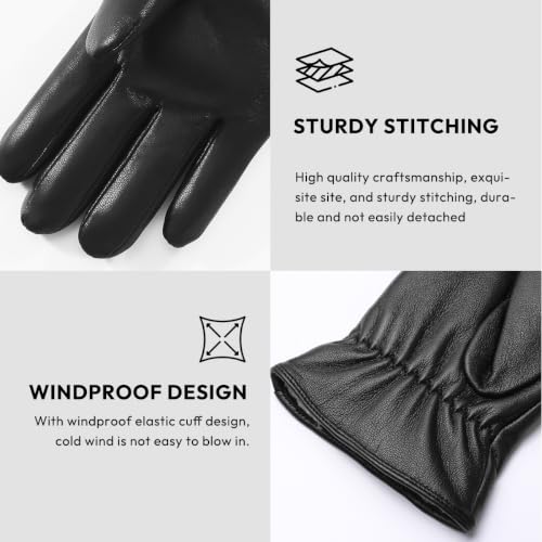 Image of Air Curvey Womens Winter Touch Screen Leather Gloves