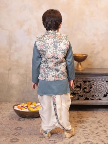 Image of AJ DEZINES Kids Ethnic Wear Kurta Waistcoat and Dhoti Pant for Boys