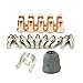 SHFDJTL Tools Compatible with 22pcs/Set IPT-60 PT-60 IPT-40 PT40 Plasma Cutting Consumables Electrode Tip Cup for Compatible with Plasma Cutter Consumables Welding Nozzles