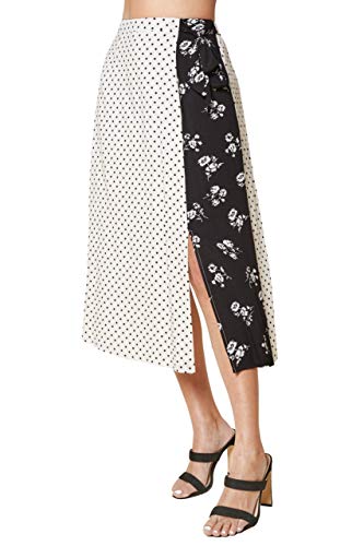 Sugar Lips Women's Love Actually Mix Media Midi Skirt2