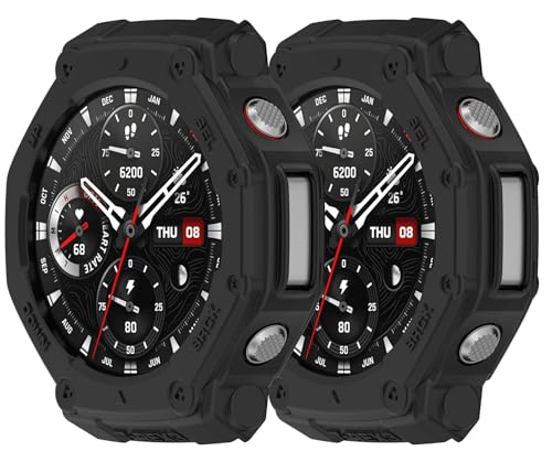 T-Rex 3 Watch P[XJo[ op[ یANZT[ Amazfit T-Rex 3 X}[gEHb`Ή Y (ubNAubN)