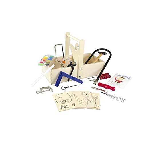 PEBARO 432S Laubsäge-Schreinerkasten mit Arbeitsplatte, 27-teilig