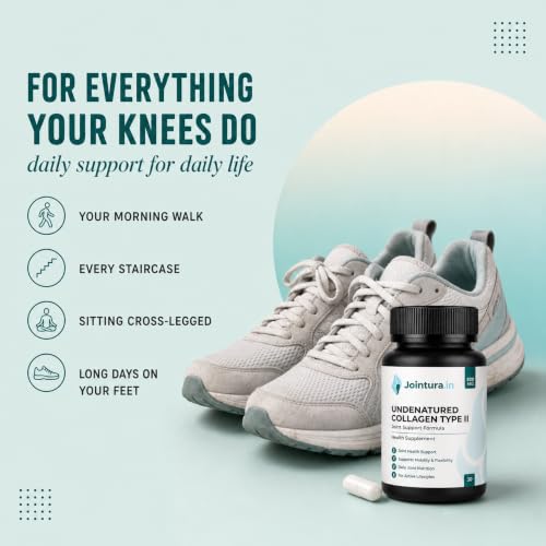 Image of Undenatured Type II Collagen Joint Support Supplement - 40mg Native Collagen with Boswellia Serrata, Rose Hips & Hyaluronic Acid for Joint Comfort, Flexibility & Mobility - 30 Capsules