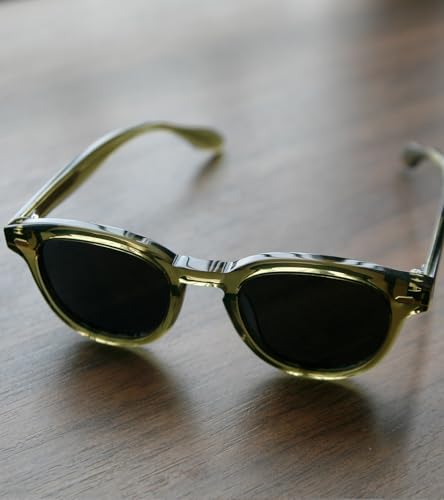 Retro Men's Sunglasses Womens Polarized, Round Acetate Classic Medium Face Driving UV400 Sun Glasses3