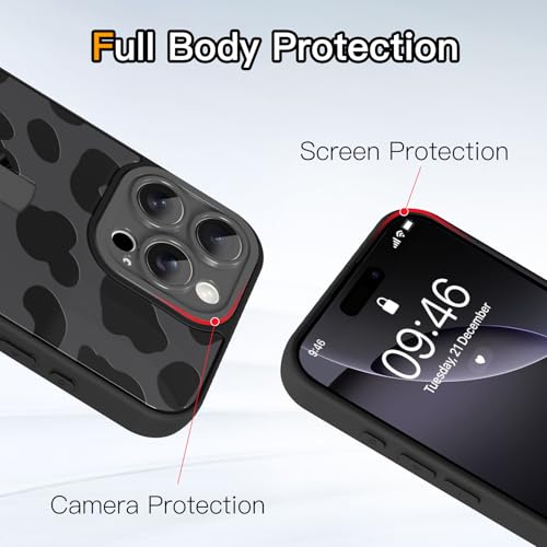Coque léopard iPhone 16 Pro Max antichoc - L'accessoire mode noir pour vos sorties - 5