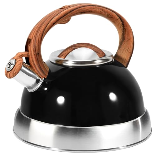 GGC Whistling Tea Kettle, 3.1QT/3L, stainless steel with anti-heat handle