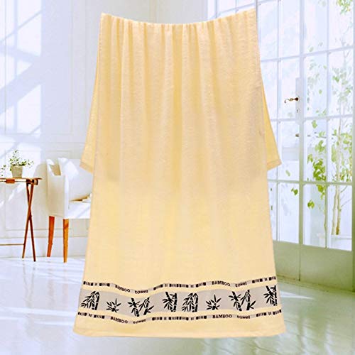 Toalla de baño de fibra de bambú de 70x140 cm con rizo suave para lavado de cara 3