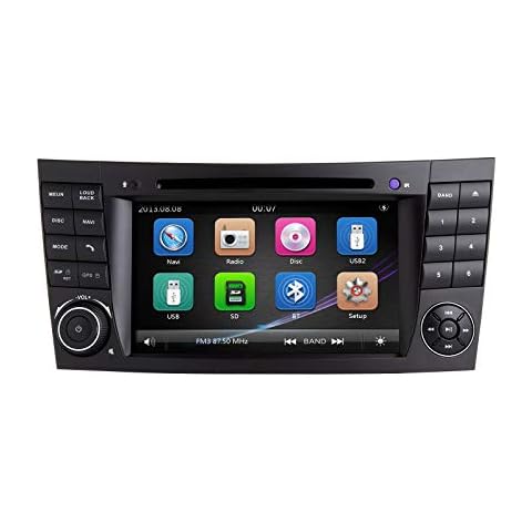 Car Radio Stereo, ZLTOOPAI for Mercedes Benz E Classe W211 CLS W219 Double Din Head Unit 7 Inch Capacitive Multi-Touch Screen Car Stereo GPS Radio with Free Map Card Car Rear View Camera Removal Tools Cover