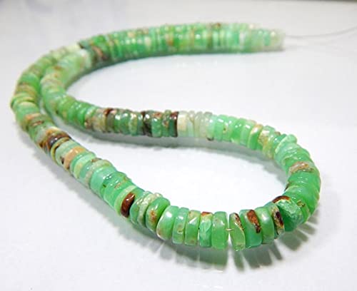 Chrysoprase perles pneu pour créer vos colliers d'été et bijoux bohèmes chics uniques